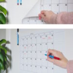 Monatliche Whiteboard Kalender A3 | Stick-On Kühlschrank, Tür, nicht auf bemalter Wand