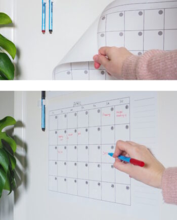 Monatliche Whiteboard Kalender